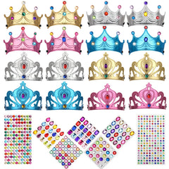 Bettoor foam princess crowns 16 pieces for customizable party favors.
