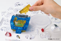 Beverly Crystal Puzzle Gundam compact size fits desks, shelves, and display cabinets.