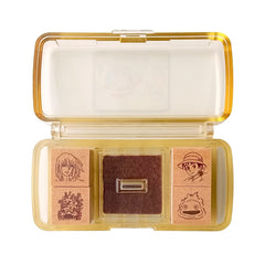 Beverly Ghibli Howl's stamp mini ink pad included for instant stamping.