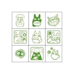 Beverly Totoro mini stamp designs—nine options for playful scrapbooking.