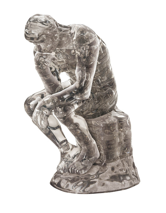 Beverly The Thinker 3D puzzle front view shows the crystal-clear sculpture outline