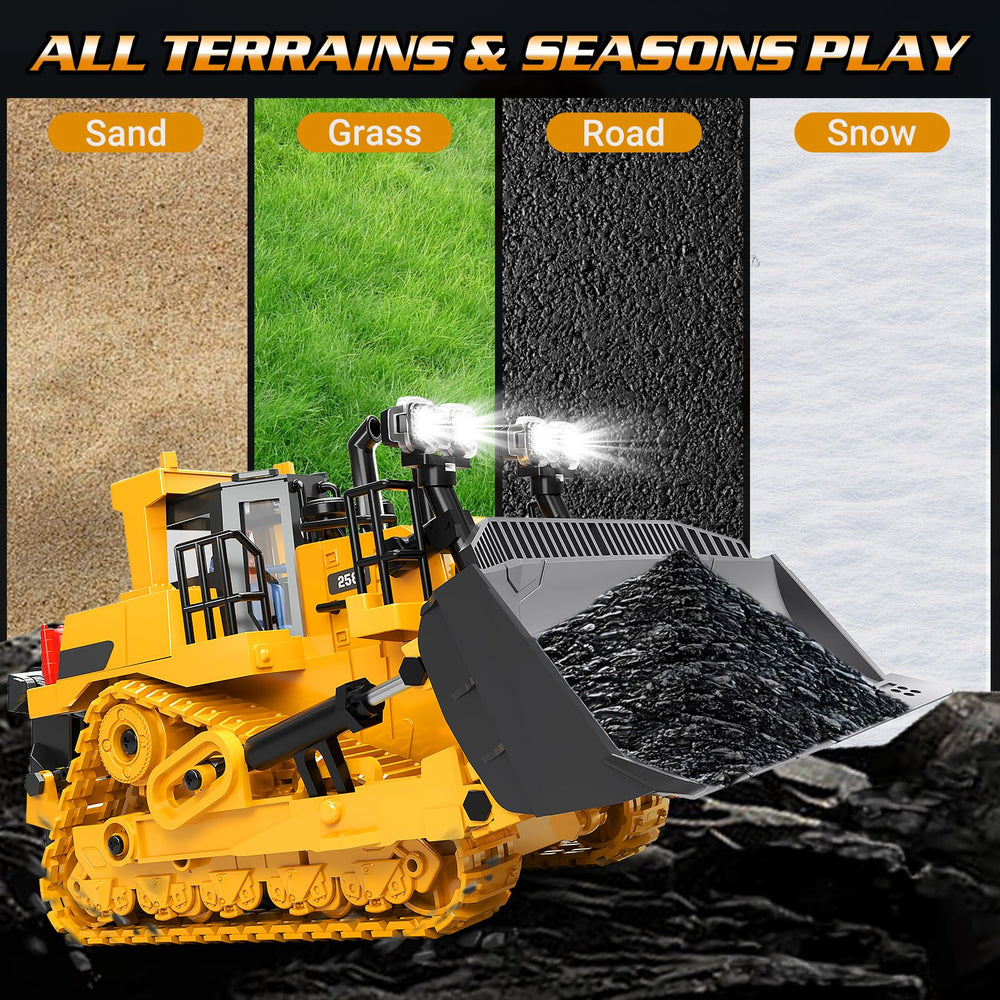 BEWEAI RC Bulldozer arrives gift-ready for easy gifting