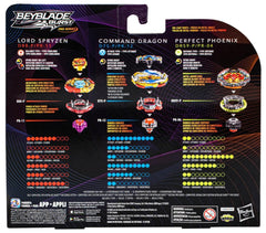 Sticker sheets included to customize Beyblade Mythic Beast tops for a personalized look.