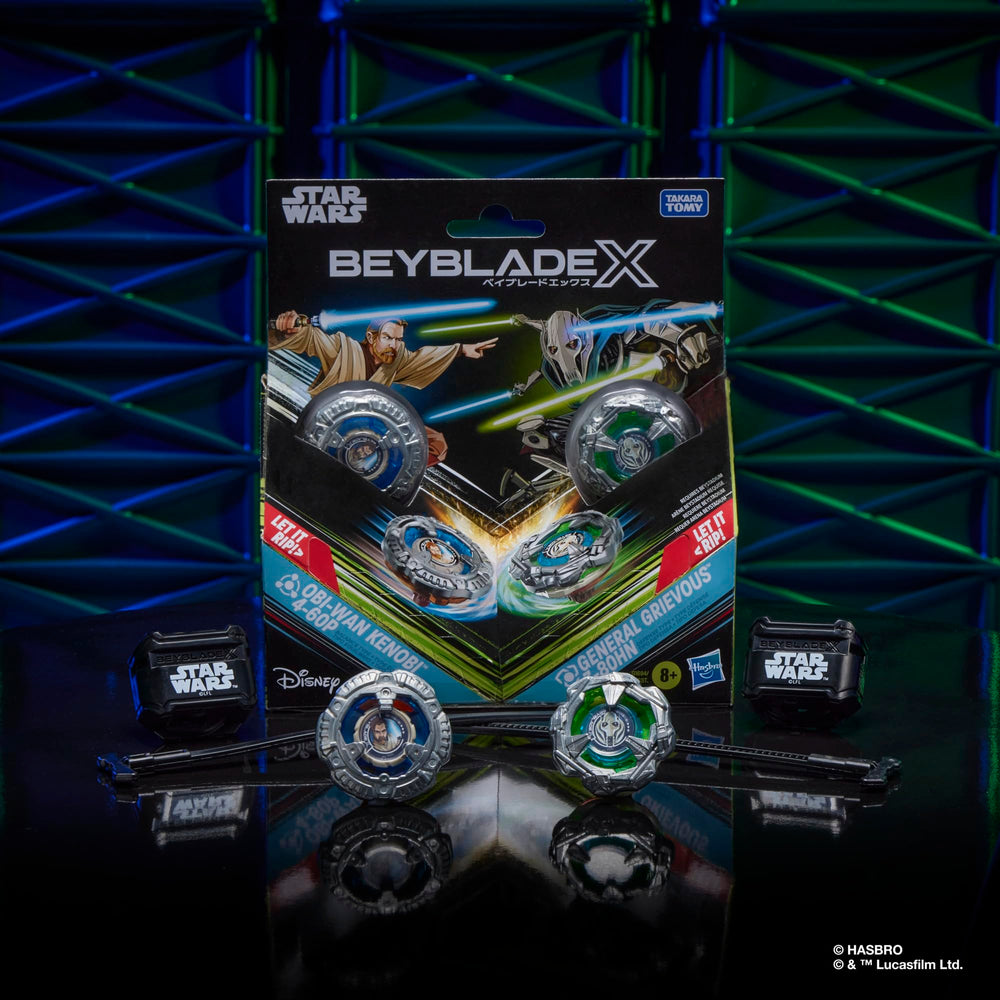 Beyblade X arena setup close-up showing acceleration rails and sprocket interface.