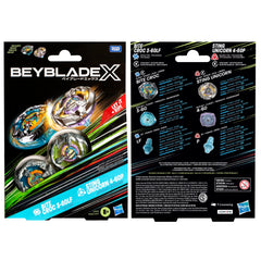 Beystadium and launchers with Beyblade X tops ready to battle