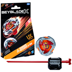 Beyblade X Hammer Incendio top in action with durable die-cast metal.