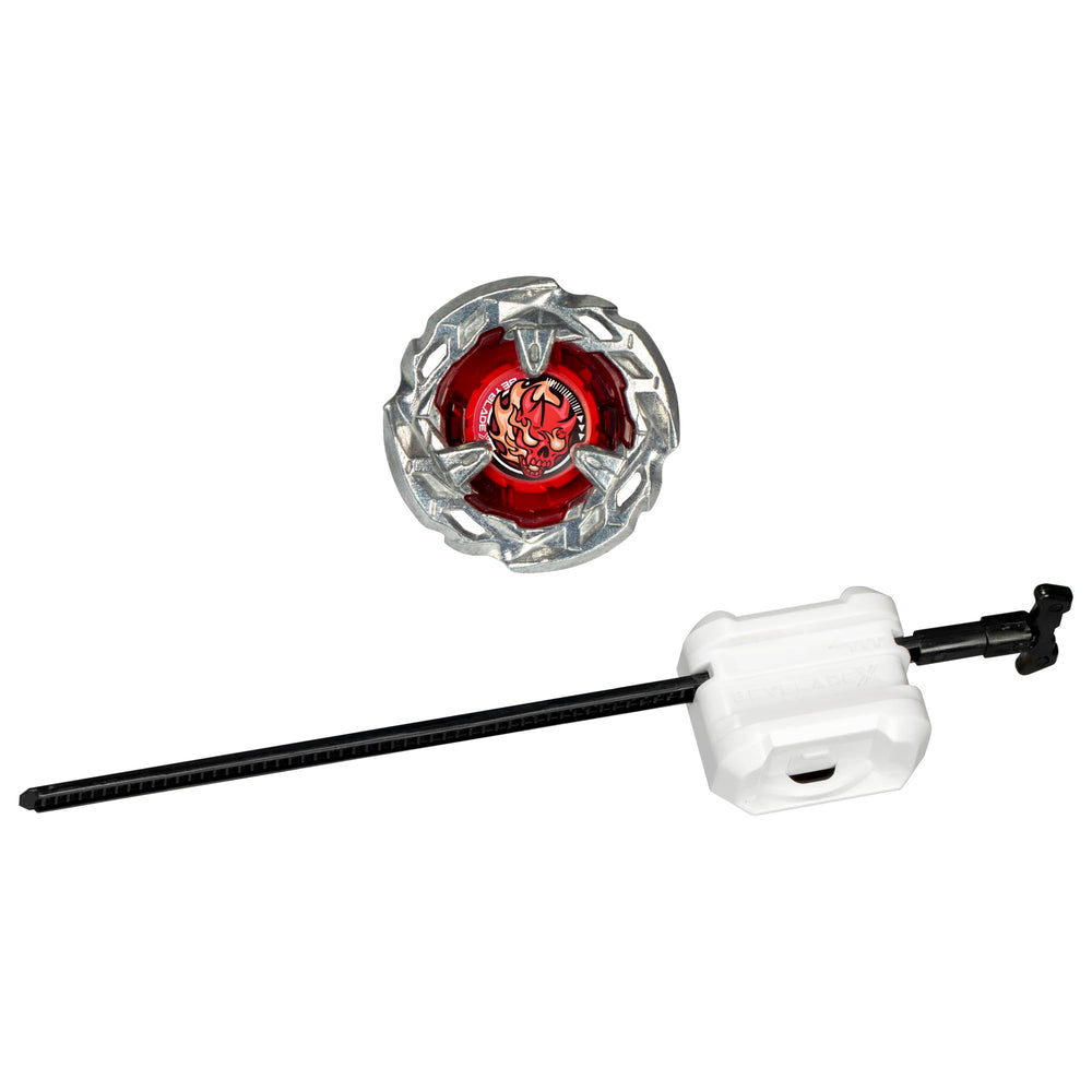 Interchangeable blade on Beyblade X for customizable clash strategy.