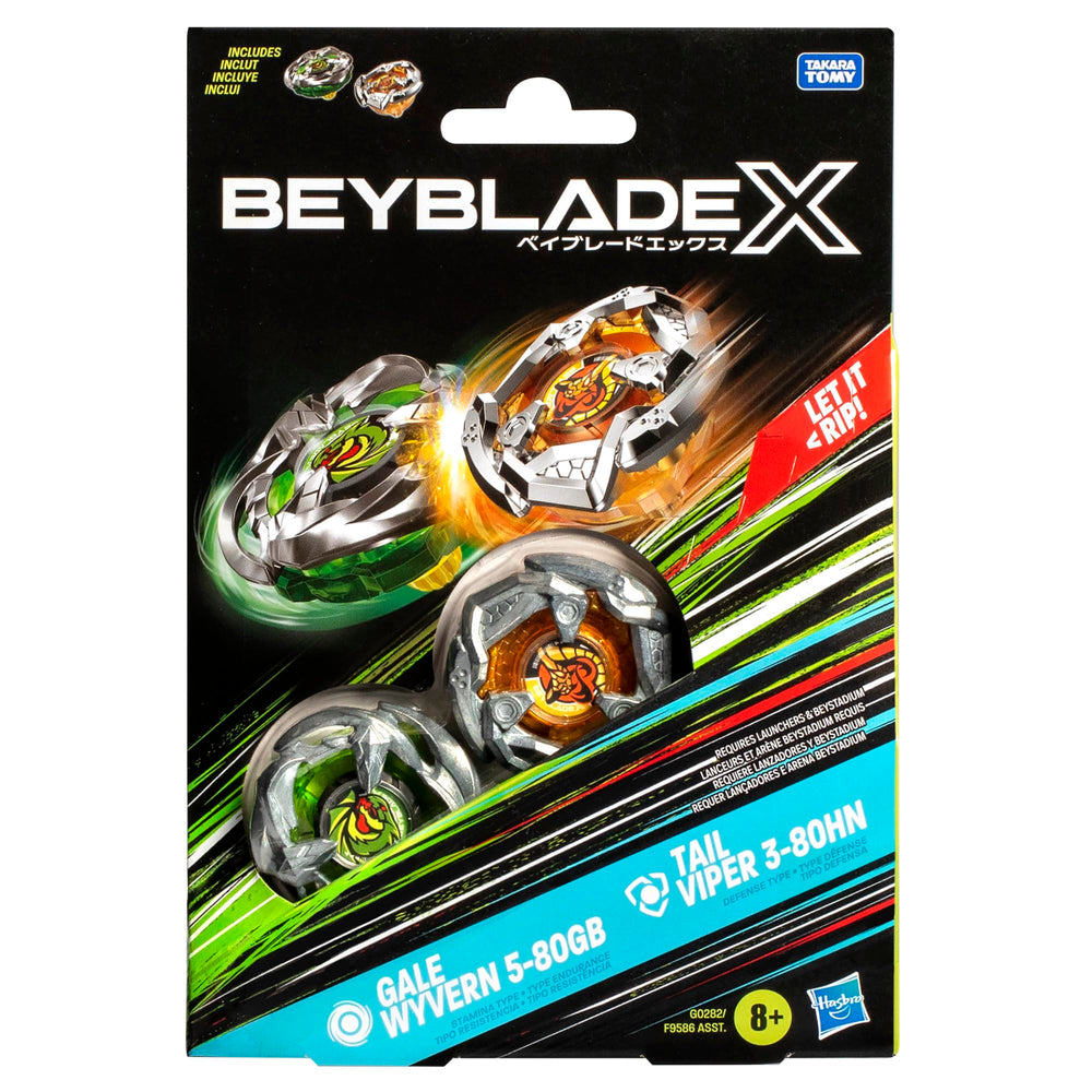 Beyblade X interchangeable-parts closeup emphasizes customizable blade and gear for battles.