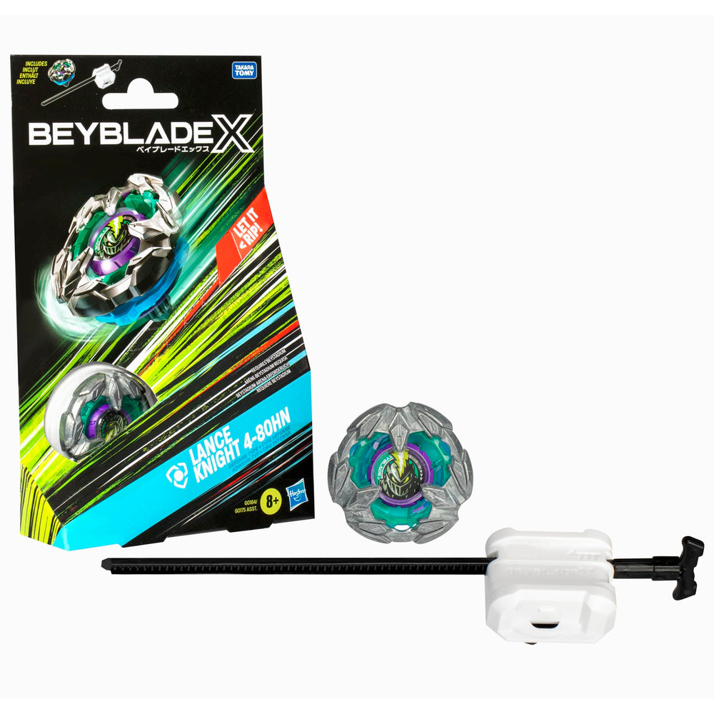 Beyblade X Lance Knight 4-80HN top ready for defense battles in action
