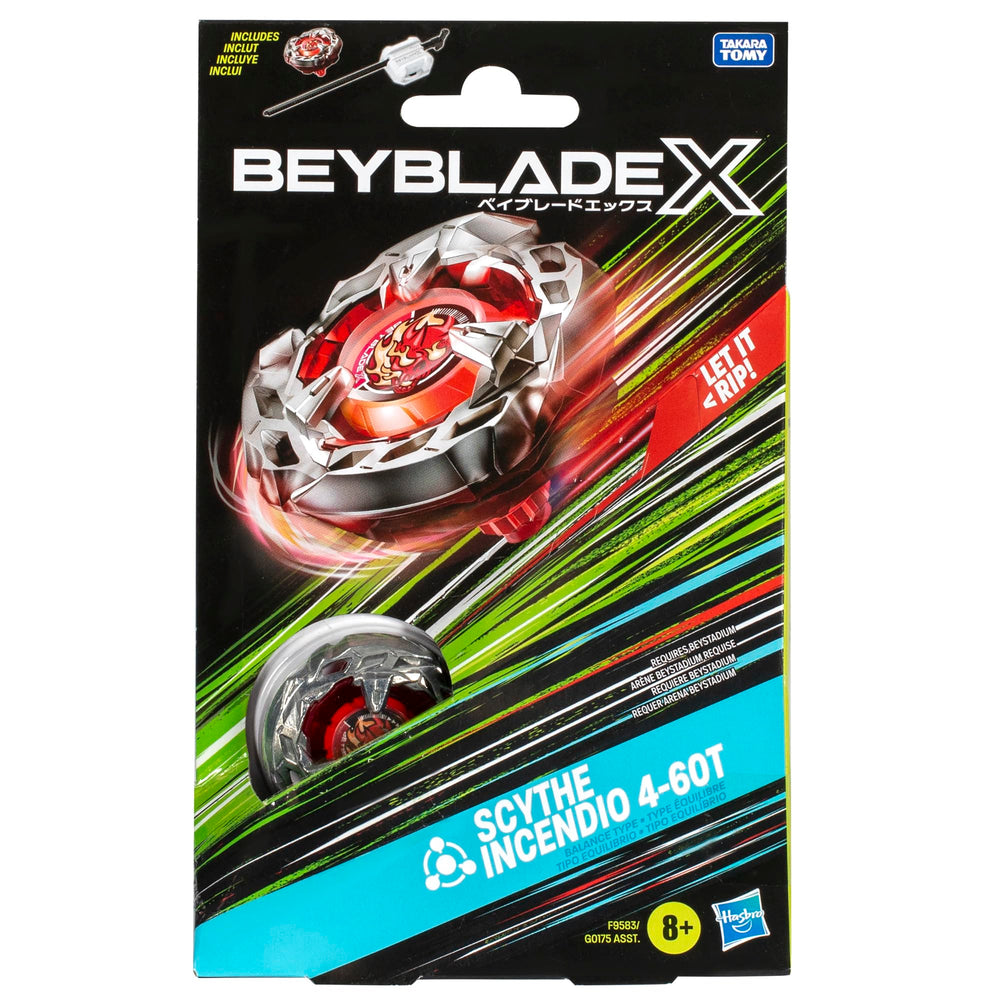 Beyblade X ratchet and bit assembly shown for easy setup.