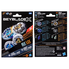 Authentic Takara Tomy Beyblade X die-cast tops for premium battles.