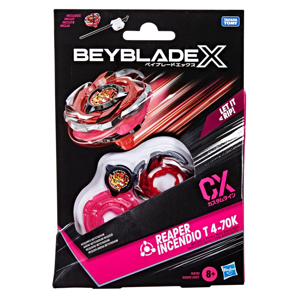 Beyblade X three-part CX blade assembly for customization
