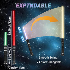 Beyondtrade Lightsabers feature 12-color LEDs for immersive cosplay lighting.