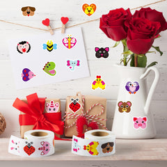 BeYumi animal-pattern heart stickers collection 2 enhances party decor.