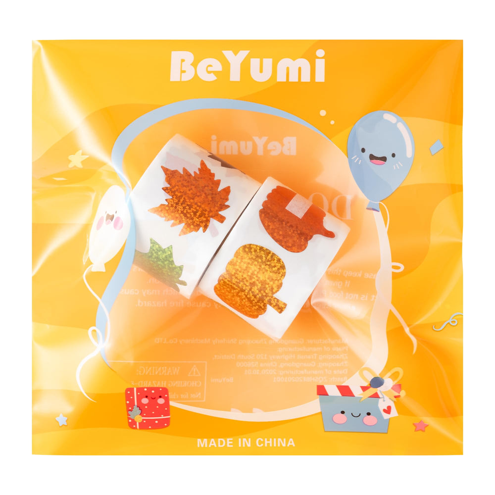 BeYumi autumn decal set elevates crafts on envelopes, posters, and rewards