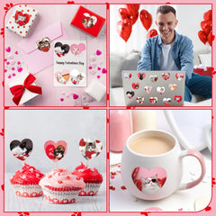 BeYumi cat stickers scrapbook decoration with heart theme
