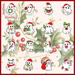 BeYumi Christmas ghost stickers roll 2 featuring cute boos for holiday decorations.