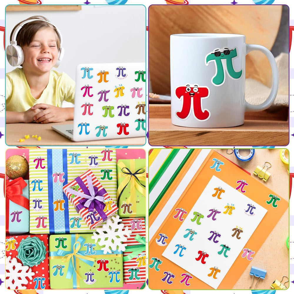 BeYumi classic pi designs decorating gifts, envelopes, and party favors.