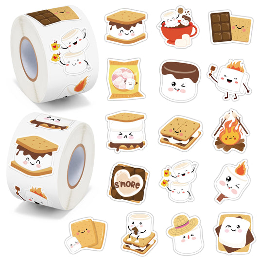 BeYumi Cute Marshmallow Sticker Roll closeup showing vibrant patterns for planners