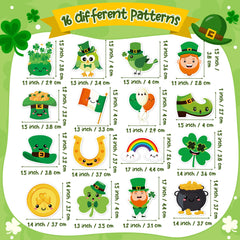 BeYumi shamrock stickers roll featuring multiple designs for DIY projects