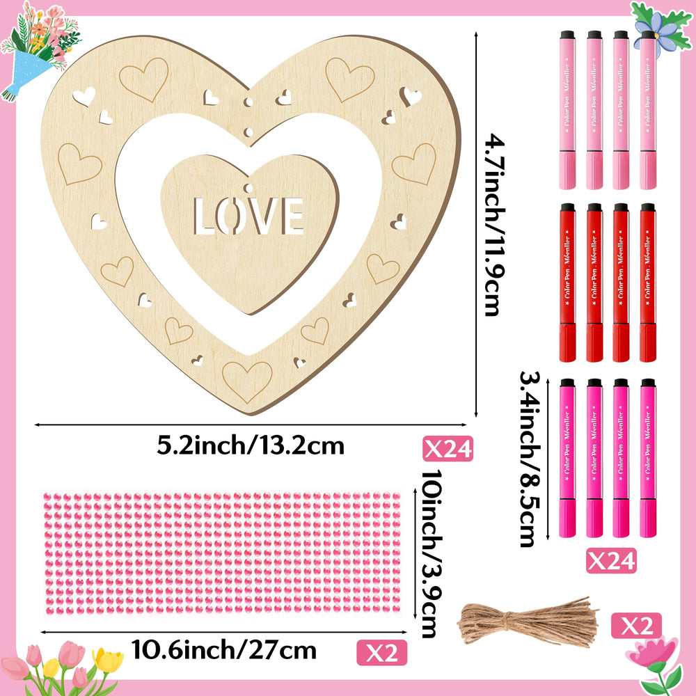 BeYumi wooden heart kit colors show vibrant pens for durable designs