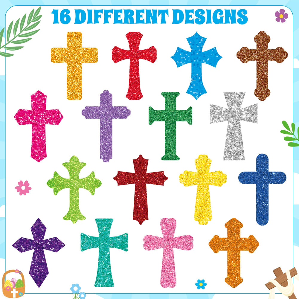 BeYumi Easter cross sticker holographic roll 2 adds festive shine to crafts