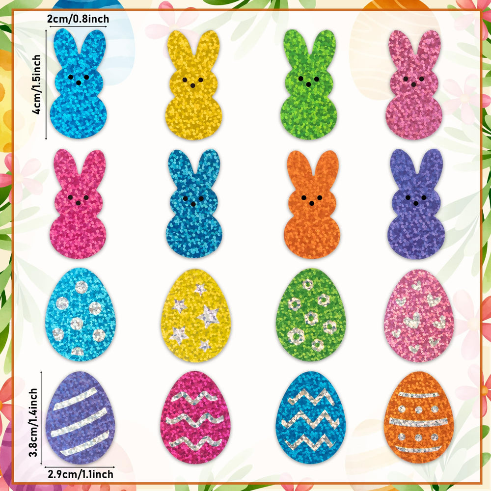 BeYumi holographic Easter egg stickers add sparkle to cards, envelopes, and gift tags.