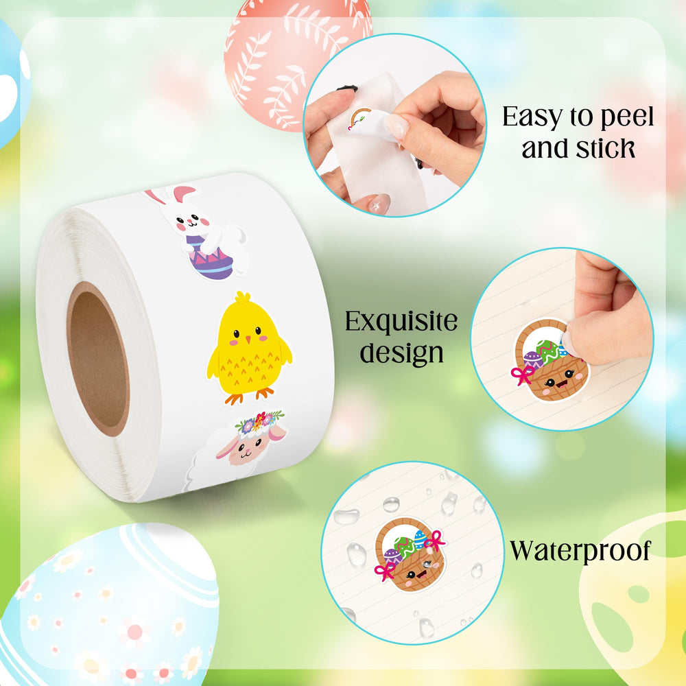 BeYumi Easter sticker set with eggs and flowers for crafts.