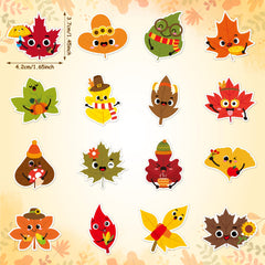 BeYumi Fall Maple Leaves Sticker Roll 2: easy-peel adhesive for classroom rewards