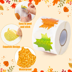 BeYumi fall pumpkin leaves roll2 holographic shine for school supplies and decor