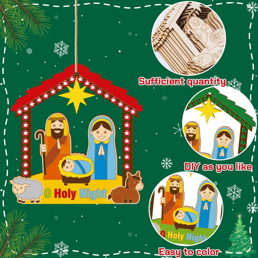 BeYumi gem stickers decorate the houses, adding sparkle for festive ornaments.