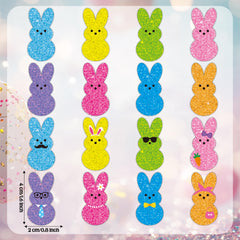 BeYumi holographic bunny stickers shine on eggs and cards