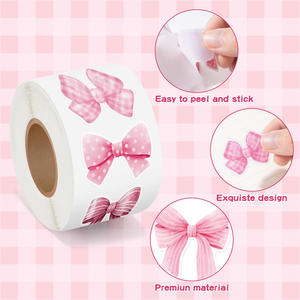BeYumi Pink Bows on gift wrap adding feminine charm and personalization
