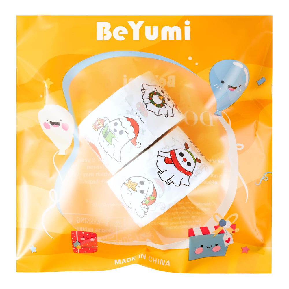 BeYumi scrapbooking and planner accents brighten projects with cheerful Santa ghost designs.
