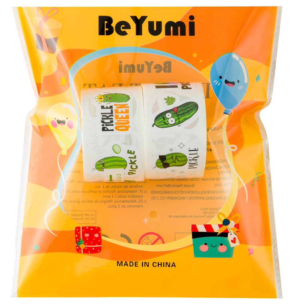 BeYumi pickle sticker set presented as a gift for crafters and pickle lovers