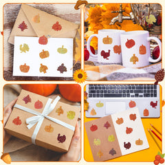 BeYumi pumpkin-turkey stickers on luggage for easy spotting
