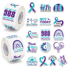BeYumi teal ribbon sticker on a laptop promotes awareness and conversation
