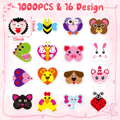 BeYumi Valentine heart stickers roll 2 for scrapbooks and envelopes.