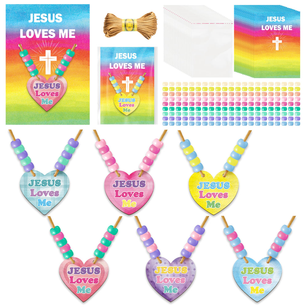 BeYumi Valentine Necklace Craft Kit pendant view, kid-friendly DIY project for creative faith gifts
