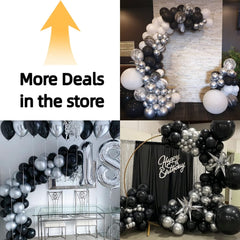 Bezente black white 12inch balloons ready for elegant celebrations