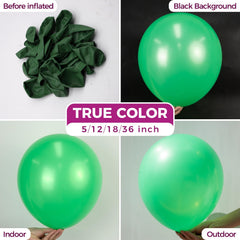 Bezente green giant balloon with 33-foot ribbon ideal for photo displays.
