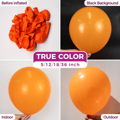 Close-up of Bezente orange latex balloon texture