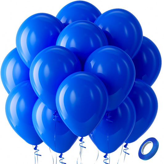 Bezente royal blue 12-inch balloons ideal for vibrant birthday decorations