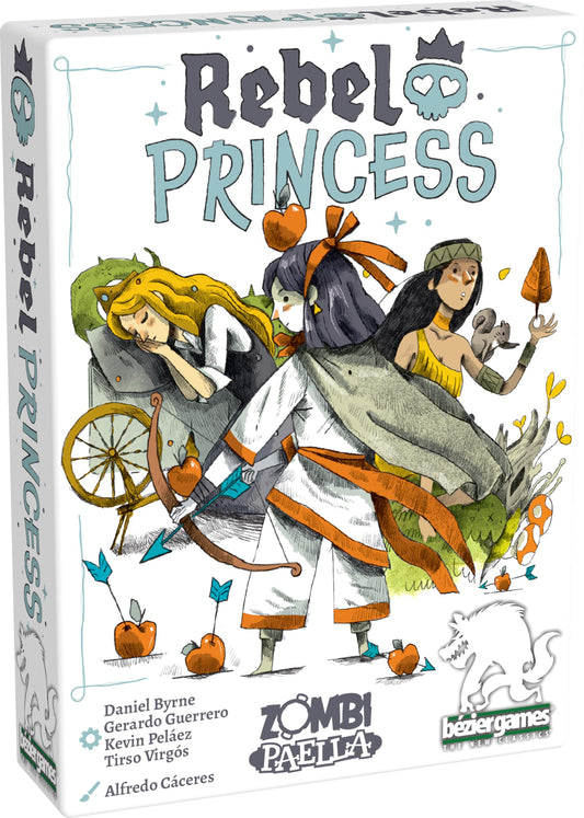 Bezier Games Rebel Princess cards layout showing Hearts-inspired play for game nights.