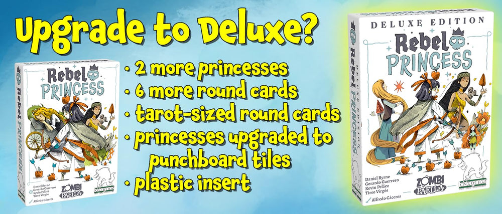 Bezier Games Rebel Princess legendary princesses boost replayability and variety.