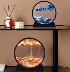 BGFJYUK Moving Sand Art Orange 12inch: soothing, ocean-like motion for focus.