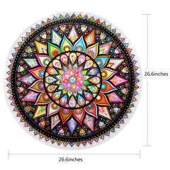 Bgraamiens puzzle round layout shows a 26.6 inch diameter for immersion.