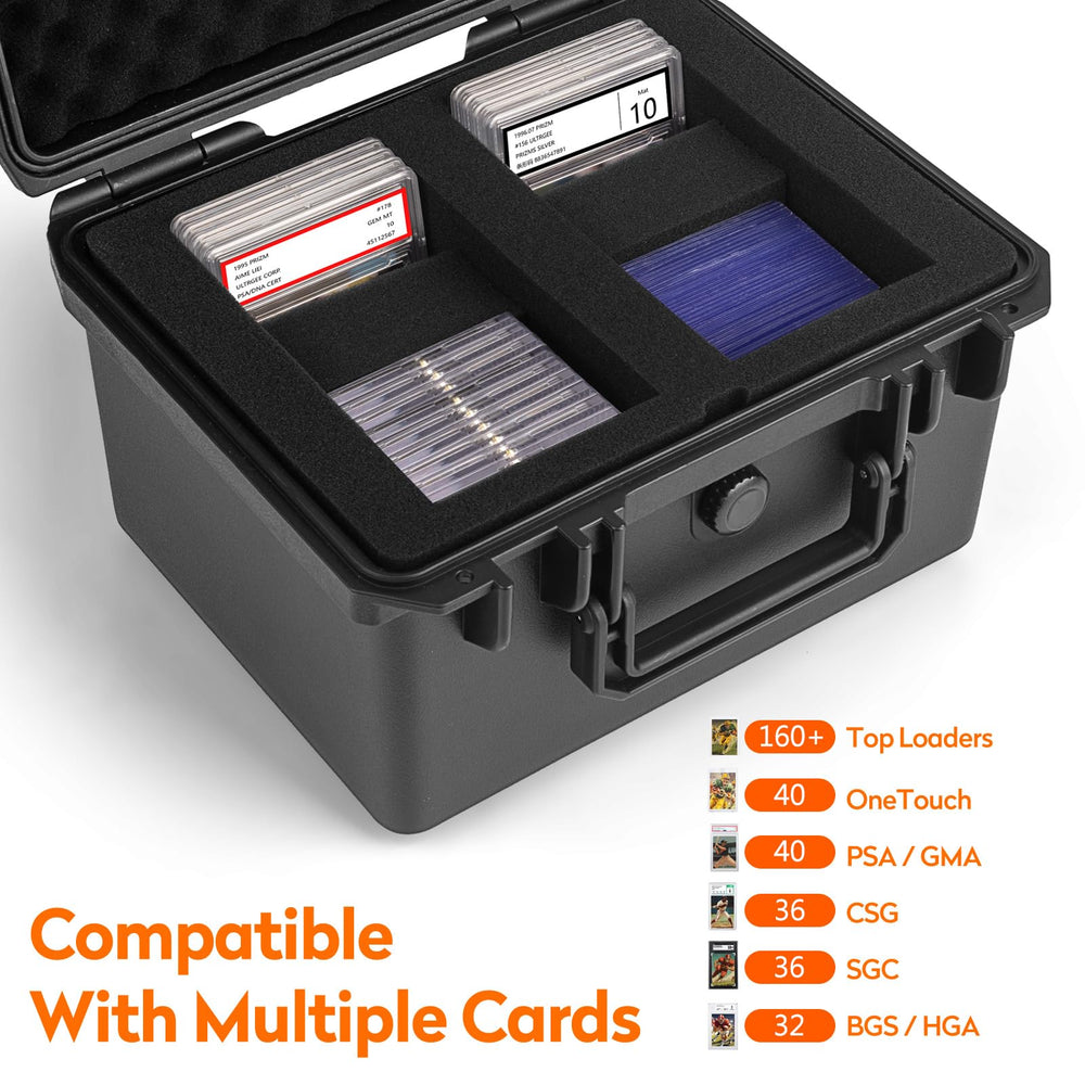 Bheddi graded card storage box waterproof shell protects cards during travel.