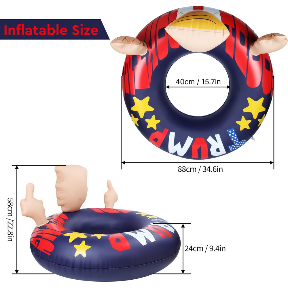 Bheddi presidential pool float blue sky-lit shot shows durable materials.