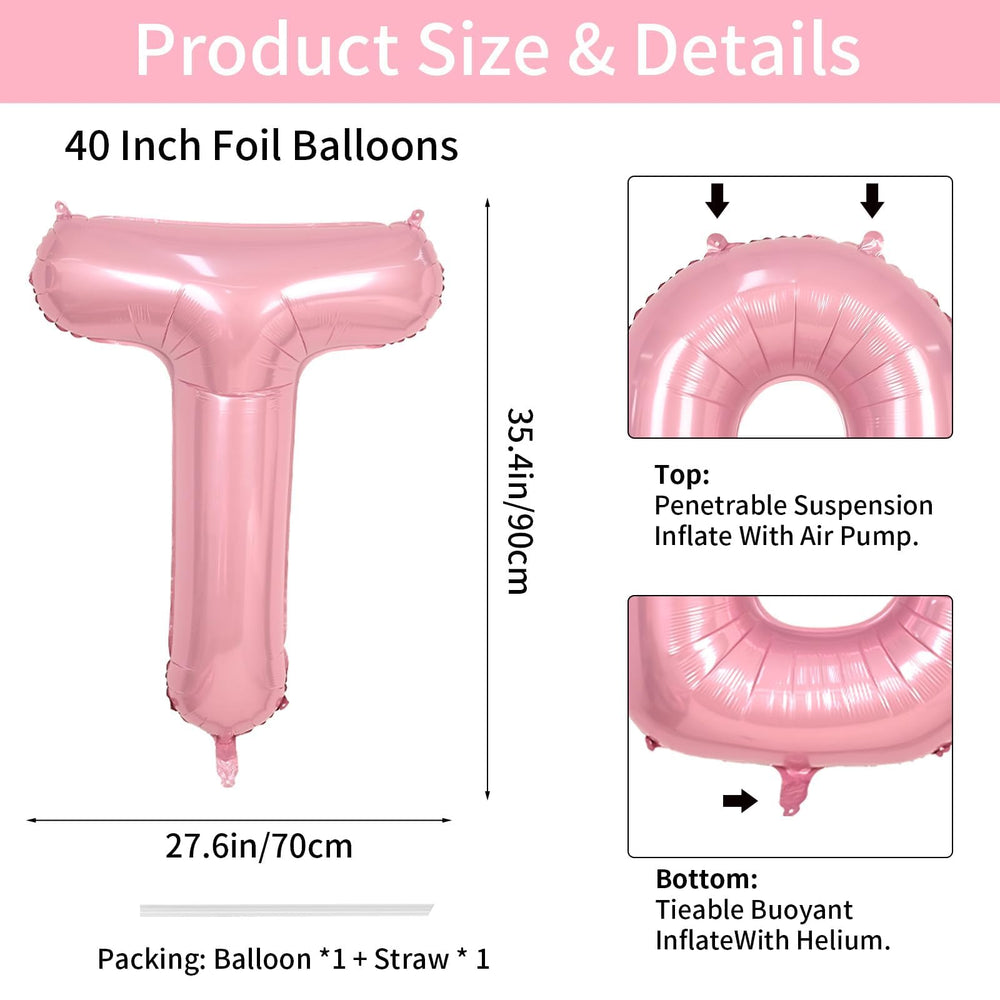 Biapian 40-inch T balloon with straw for easy inflation and reusable display.